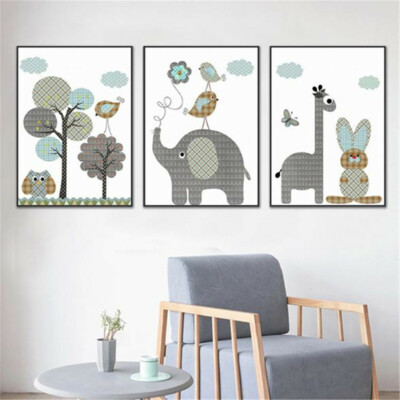 4 Piece Animal Wood Wall Art Cartoon Pink Elephant and Owl Wooden Modern Home Kids Room Wall Decor Painting DJ Art 12x12x4 Panels 4 Piece Animal Wood Wall Art Cartoon Pink Elephant and Owl Wooden Modern Home Kids Room Wall Decor Painting DJ Art 12x12x4 Panels