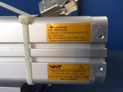 EDWARDS B90002031 ISO80 BGV LOTO OEM 24V AC/DC 1W GATE VALVE - Picture 3 of 7