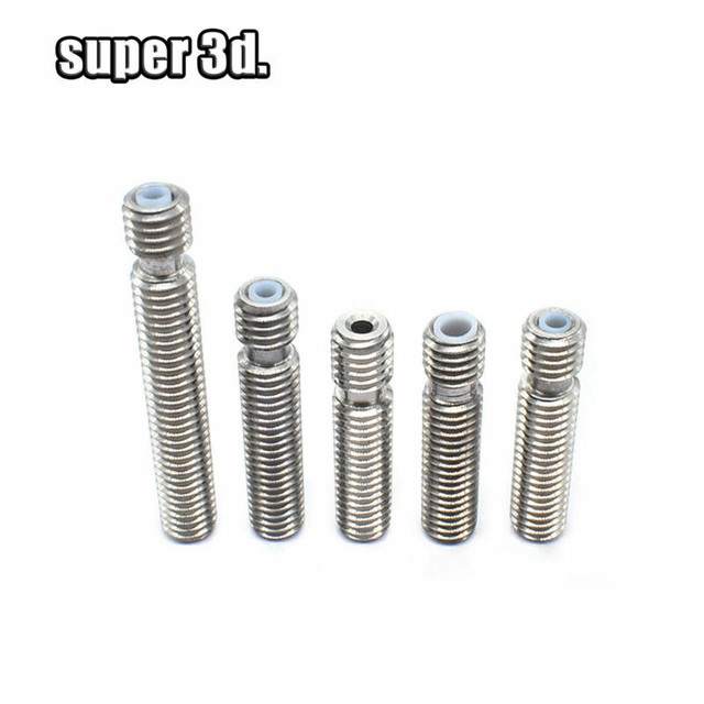 5pcs 3d Printer MK8 Throat with/no PTFE Tube M6*26/30/40mm 1.75/3.0mm 5pcs 3d Printer MK8 Throat with/no PTFE Tube M6*26/30/40mm 1.75/3.0mm