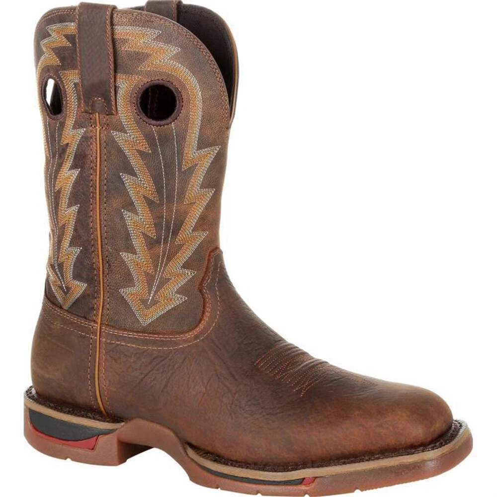 Steel toe cowboy boots round best sale toe
