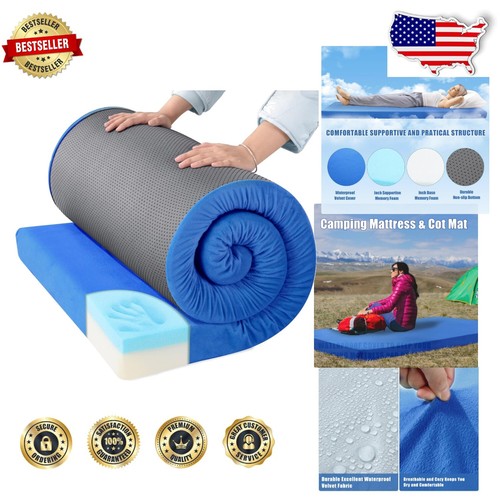 Lightweight 3" Thick Memory Foam Camping Pad - Ideal for Truck Beds & Tents