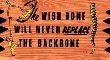 VTG Plack Mailer, Postcard, Inspirational Quotes, Backbone, Wish, Made in USA