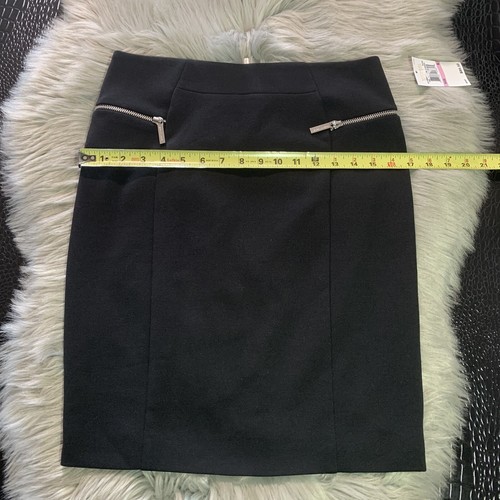 NWT Michael Kors Black Pencil Skirt Exposed Zip Details Size 6 $89.50 Nice! - Picture 8 of 9