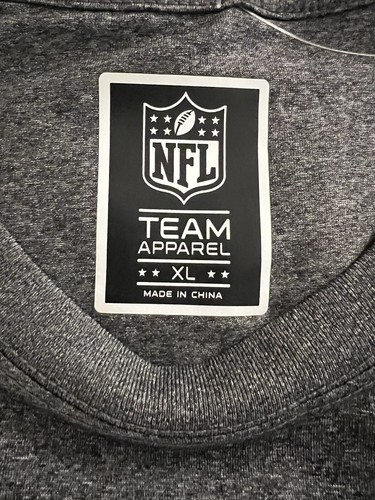 LAS VEGAS RAIDERS SHIRT XL NFL TEAM APPAREL FOOTBALL GREY BLACK - Picture 5 of 6