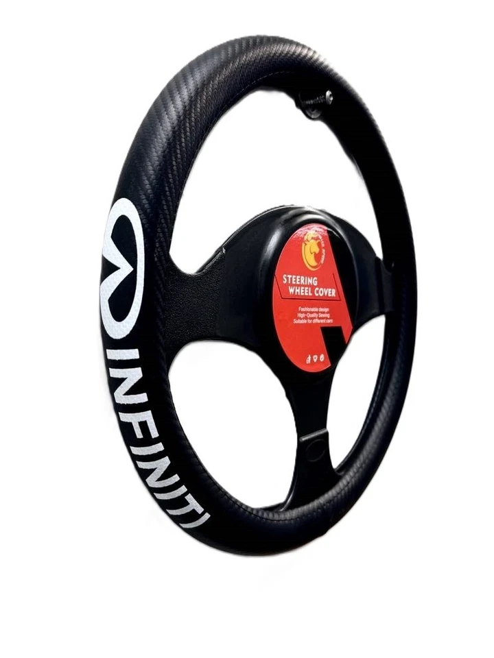 Universal Fit All Makes Microfiber PU Leather Steering Wheel Cover with Logo !!! - Image 2 of 4