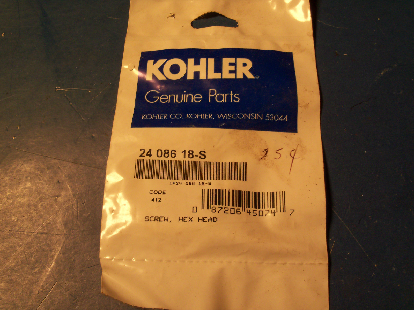 Genuine Kohler Screw Hex Head RPL M-449020 Part # 24 086 18-s for