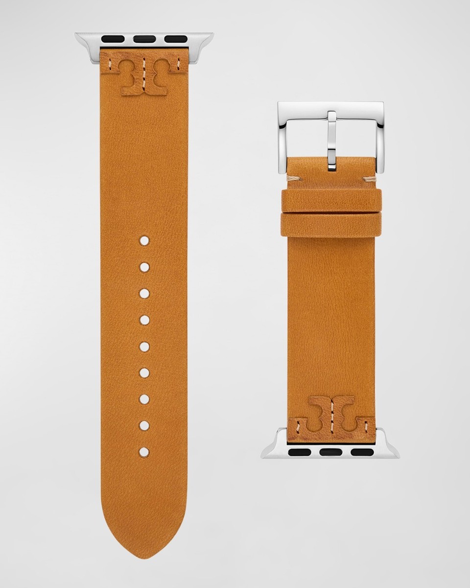 Tory Burch McGraw Leather Strap Apple Watch Band Case Size