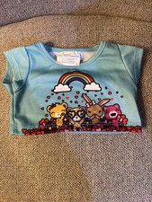Build a Bear Girls Kabu Rainbow Blue Character Shirt Top RETIRED HTF VERY RARE
