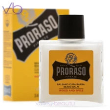 PRORASO Single Blade Wood and Spice Beard & Mustache Balm, Aftercare Treatment