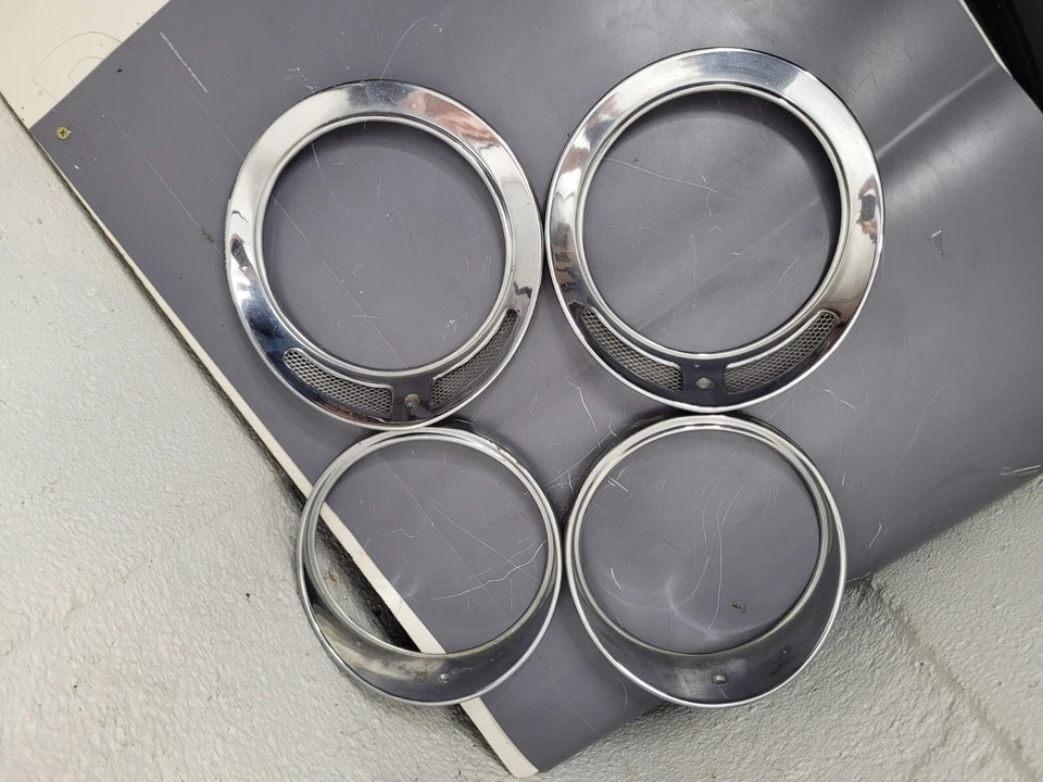 ⭐ Juego de bisel de faros cromado envolvente interior y exterior Jaguar XJ6 XJ12 1972-1987⭐ Foto 2 de 4