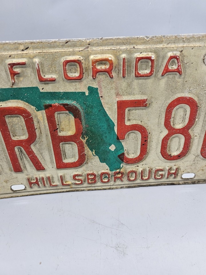 1994 Florida License Plate State Silhouette IRB58C Hillsborough