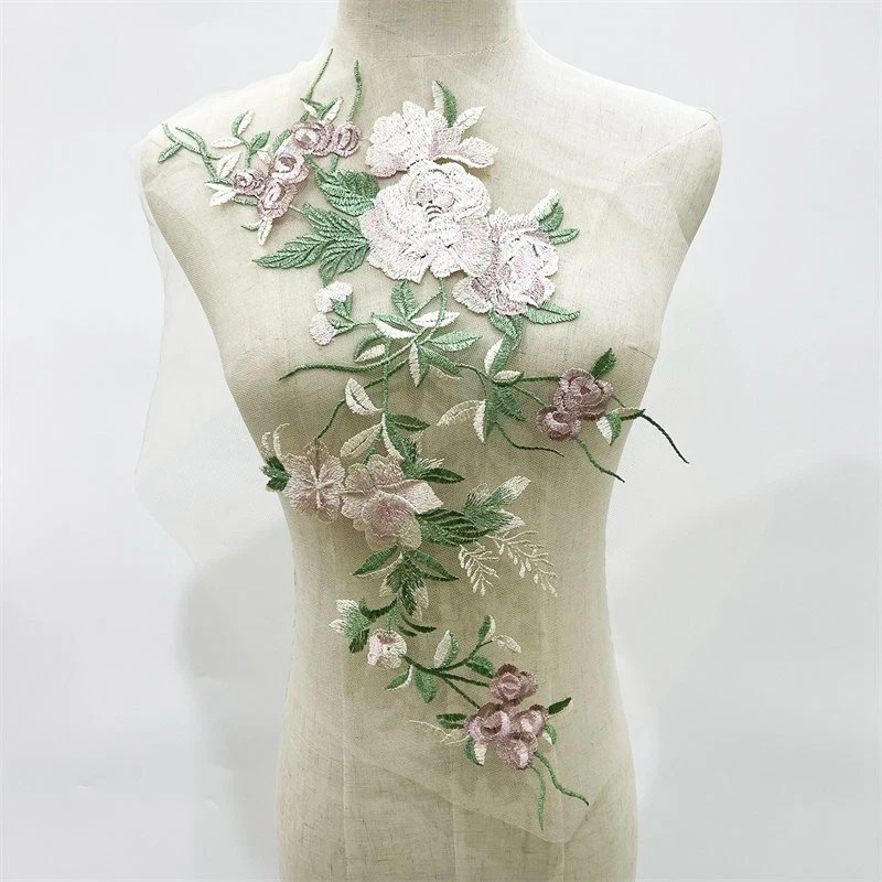 Clothing Decoration 49*21cm Boutonniere Patches Wedding 1Pc Embroidery Flower - Image 3 of 4