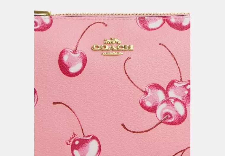 Coach Nolita 19 Pink Cherry Print Bag Purse Wristlet Coach Nolita 19 Pink Cherry Print Bag Purse Wristlet