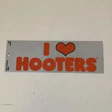 I Heart Hooters I Love Hooters Reflective Bumper Sticker FREE SHIPPING!