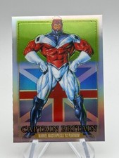 Marvel Masterpieces '92 Platinum CAPTAIN BRITAIN Silver Rainbow Foil #15