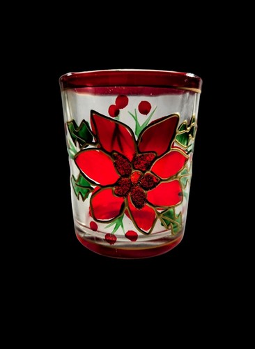 Portavelas votivo de vidrio Ganz Poinsettia - Imagen 2 de 12