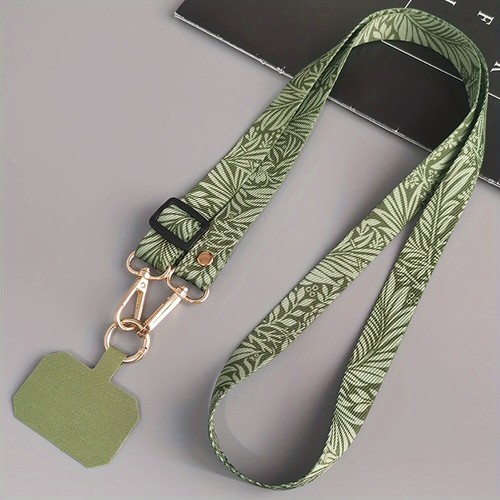 Green Leaves Phone Lanyards Strap Adjustable Hanging Rope - Photo 10 sur 12