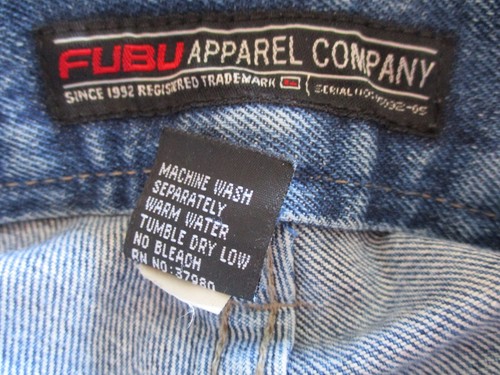 Vintage FUBU Carpenter Baggy Jeans Mens 36x34 Loose Denim Y2K Grunge Hip Hop - Picture 14 of 18