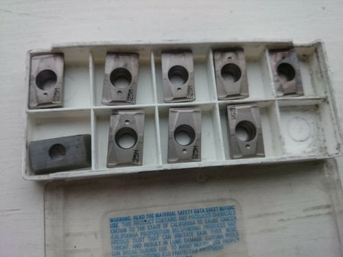 9 Seco carbide inserts APFT1604PDTL-D15 S25M ( APFT 1604 PDTL milling inserts ) - Picture 1 of 2