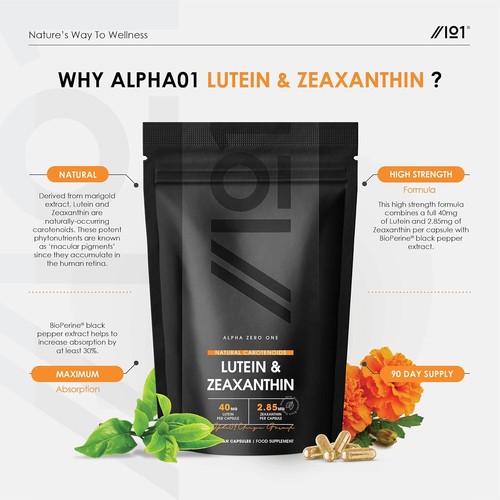 Eye Health Supplements Complex Macular Degeneration Lutein Zeaxanthin Capsules - Picture 20 of 20