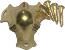 Antique Trunk Corners Brass Plated Box Steamer With Mounting Screws