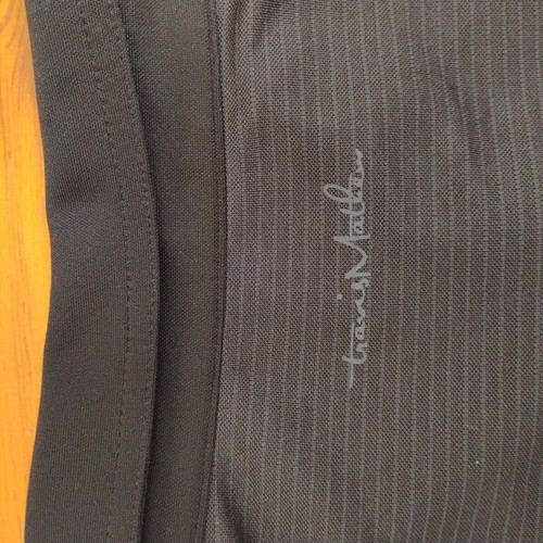 Travis Mathew Black Gray Striped Short Sleeve Golf Polo Shirt Men's Size XL - Picture 9 of 9
