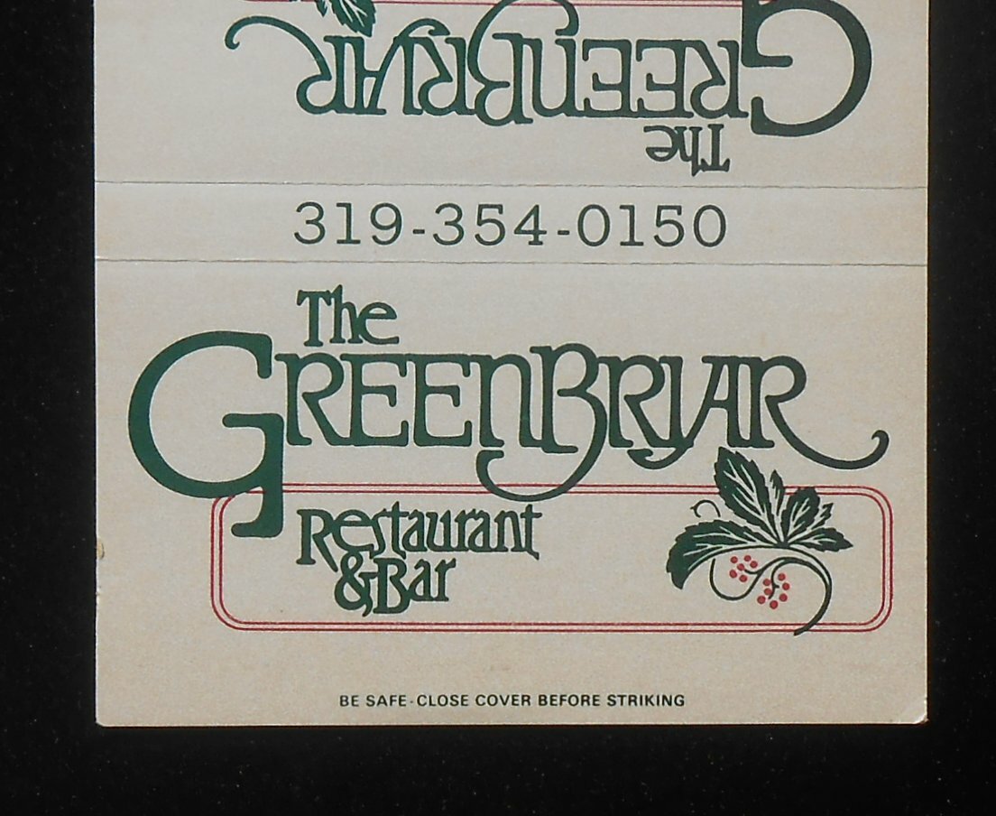1980s The Greenbriar Restaurant & Bar Highway 6 and First Avenue