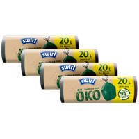MüLlbeutel 4 Rollen Swirl 20 Liter ÖKo-MüLlbeutel Mit Zugband ReißFest & Dicht