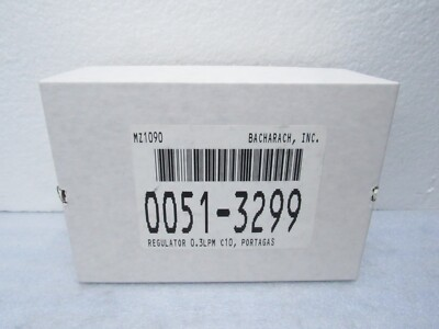 #ad Bacharach 0051 3299 0.3 LPM Pressure Regulator Use w Gas Leak Detectors CTSC $158.65