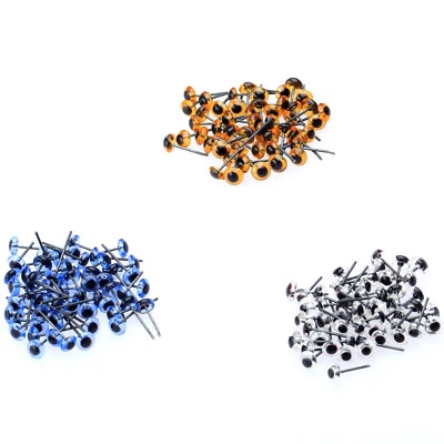 MARKENLOS 150St 5mm Glas Augen DIY Spielzeug Bär Tier Puppen Nähen Zubehör Blau Braun Klar