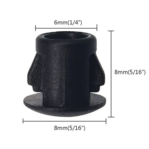100 Pcs 1/4 Inch Plastic Hole Plugs Flush Type Hole Plug Snap In End Cap - Picture 5 of 5