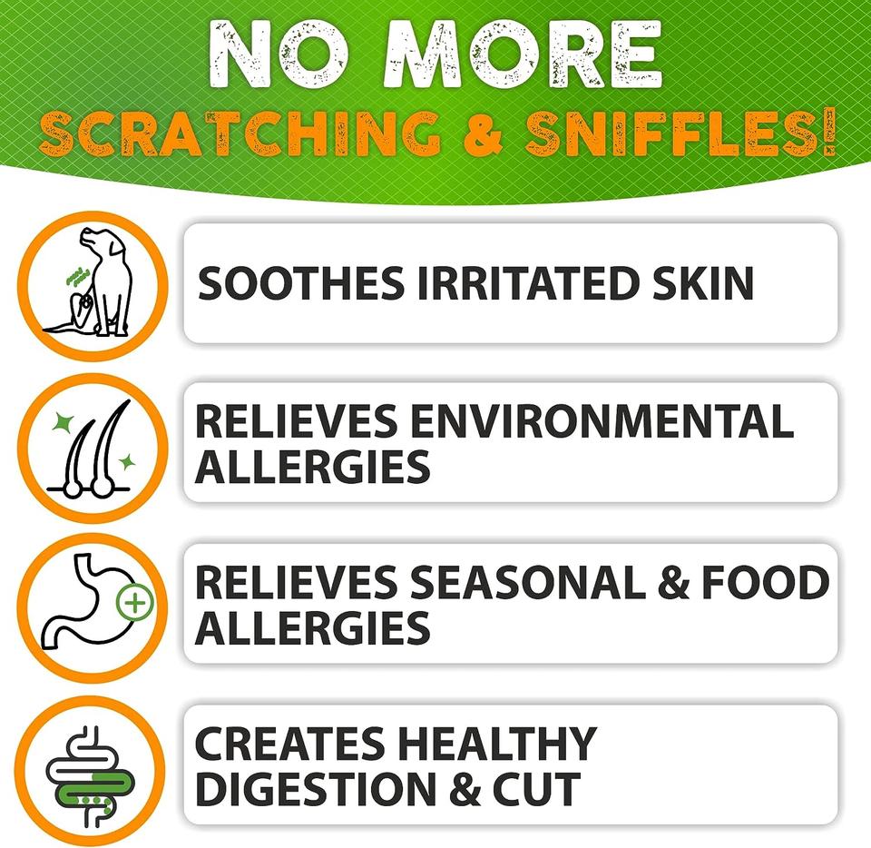 Dog Allergy Relief Chews Dog Itch Relief Omega 3 Fish Probiotics eBay