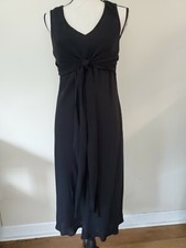 LADIES ANN TAYLOR LOFT SILK BLACK DRESS SZ  8