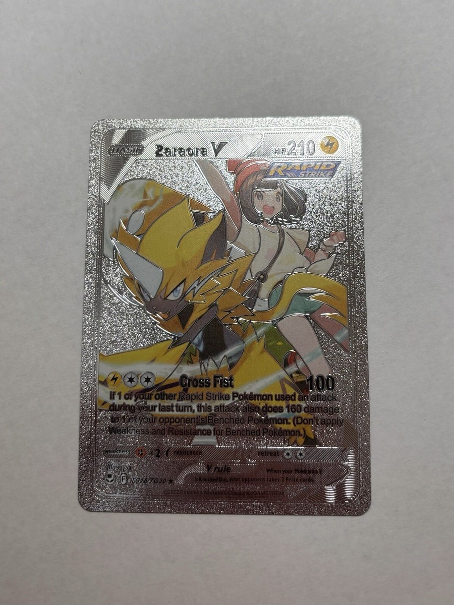 zeraora v pokemon card price Zeraora V Trainer Gallery Silver Foil Display Card Fan Art Card 210HP