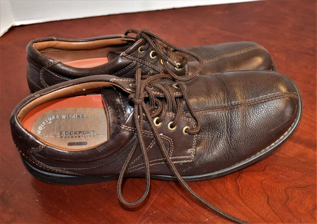 ROCKPORT A13382 CLASSIC REVISED CENTER SEAM MEN'S BROWN OXFORD SHOES US SZ 10.5M