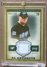 2006 Artifacts AL/NL Jersey Green #AL-GC /150 Gustavo Chacin Upper Deck Relic #d