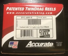 Accurate Valiant Reel | Light Line | BVL-600S-B - BLACK - New In Box