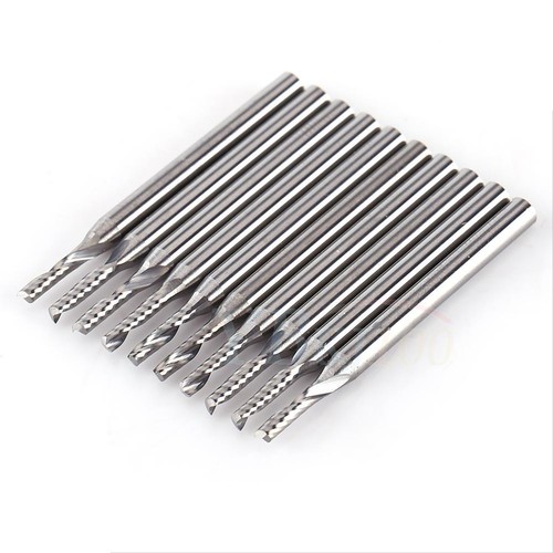 3.175/4/6mm Single Flute Spiral Cutter End Mills Tungsten Carbide CNC Router Bit - Picture 12 of 19