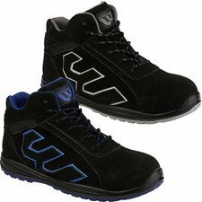 Mens Suede Leather Lightweight Steel Toe Cap Safety Work Ankle Lace Boots