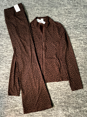 Victoria's Secret Pink Leopard Relay Full Zip Jacket + Flare