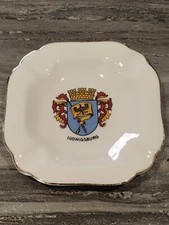 Vintage Ludwigsburg Germany Small Mini Bone China Ashtray 4"