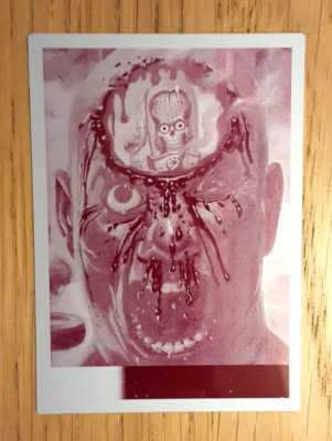 Mars Attacks 2017 MAGENTA Druckplatte Karte 22 HEADSHOT