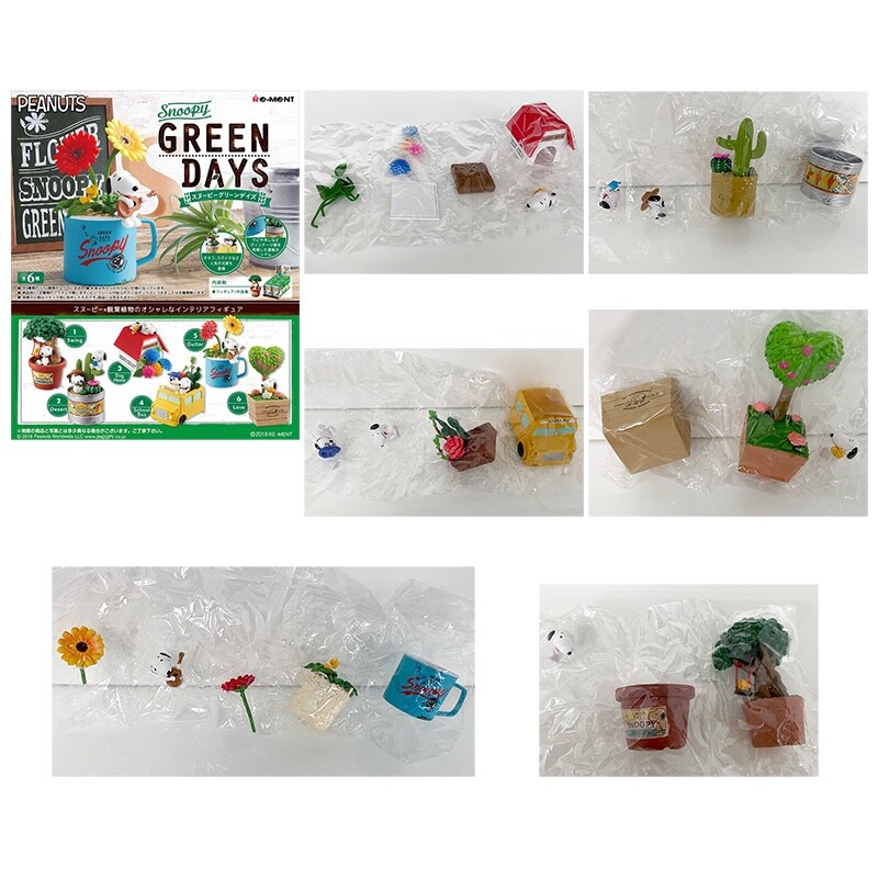 Rare 2018 Re-Ment Snoopy Green Days Full Set of 6 pcs | eBay