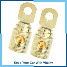 Universal Pack 2 Amp Input Reducer Copper 0 Gauge Audio Terminals Gold Tone