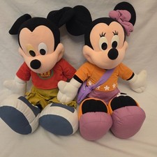 Disney Mickey and Minnie Mouse large Plush Toy Set 26"