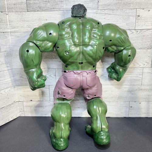Marvel Disney Store Large 14" Talking INCREDIBLE HULK Action Figure Sound TESTED - Picture 5 of 9