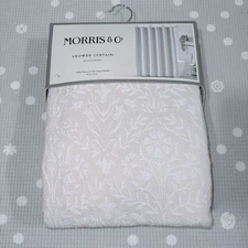 NEW William Morris & Co Shower Curtain 100% Cotton Bellflowers Design 72" x 72"