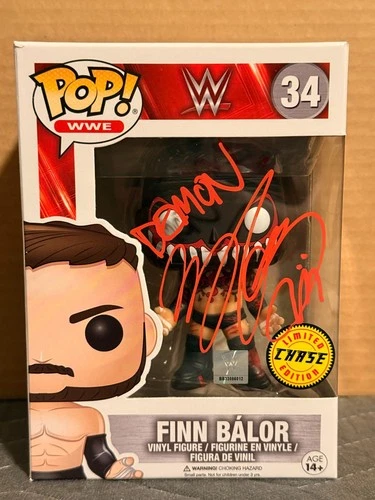 Signed Funko Pop! WWE Finn Balor Chase #34 Autographed JSA COA