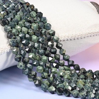 Kambaba Jasper Diamond Star Cut Beads 6mm 8mm 10mm 15.5 Inch Strand