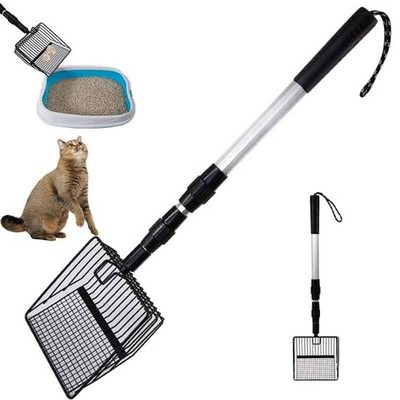 Chicken Coop Rake Retractable Cat Litter Scoop Poop Shovel Separating Poop-y